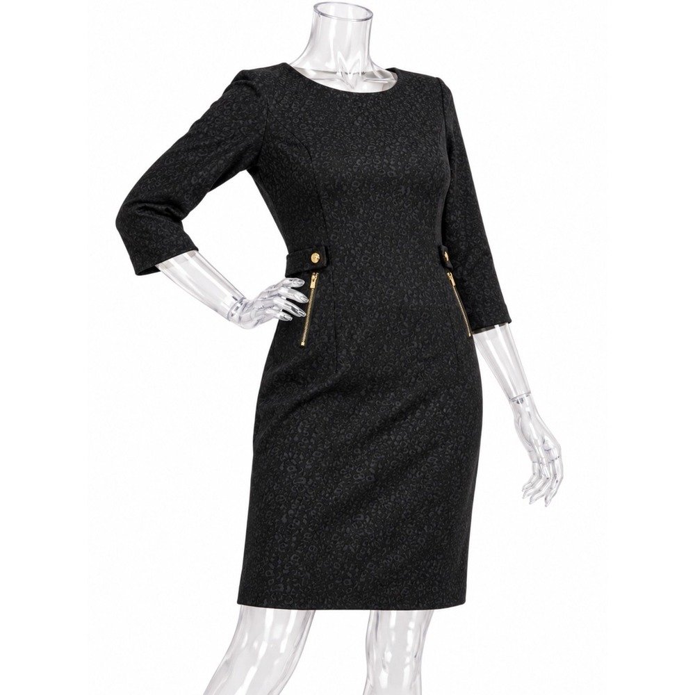 Chicos Ponte Jacquard Sheath Dress SKUW683